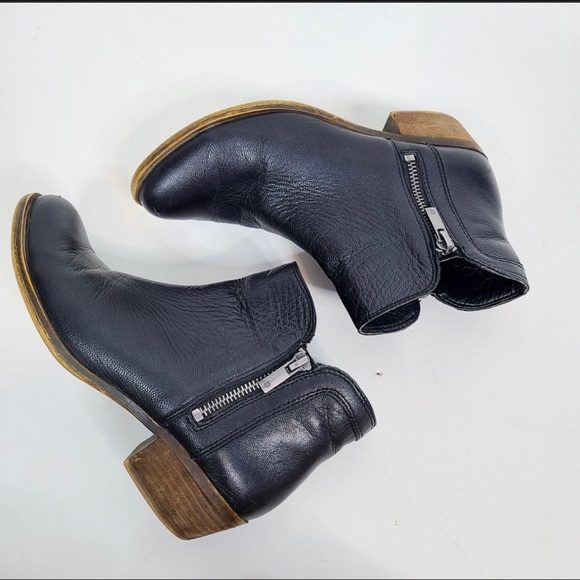 LUCKY BRAND Breah Leather Booties Boots 6.5 Black - Picture 8 of 9